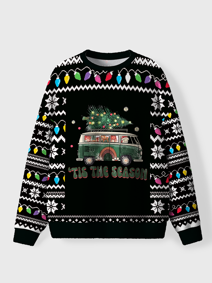 Vintage Plus Size Tis The Season Christmas T-Shirt Ugly Sweater