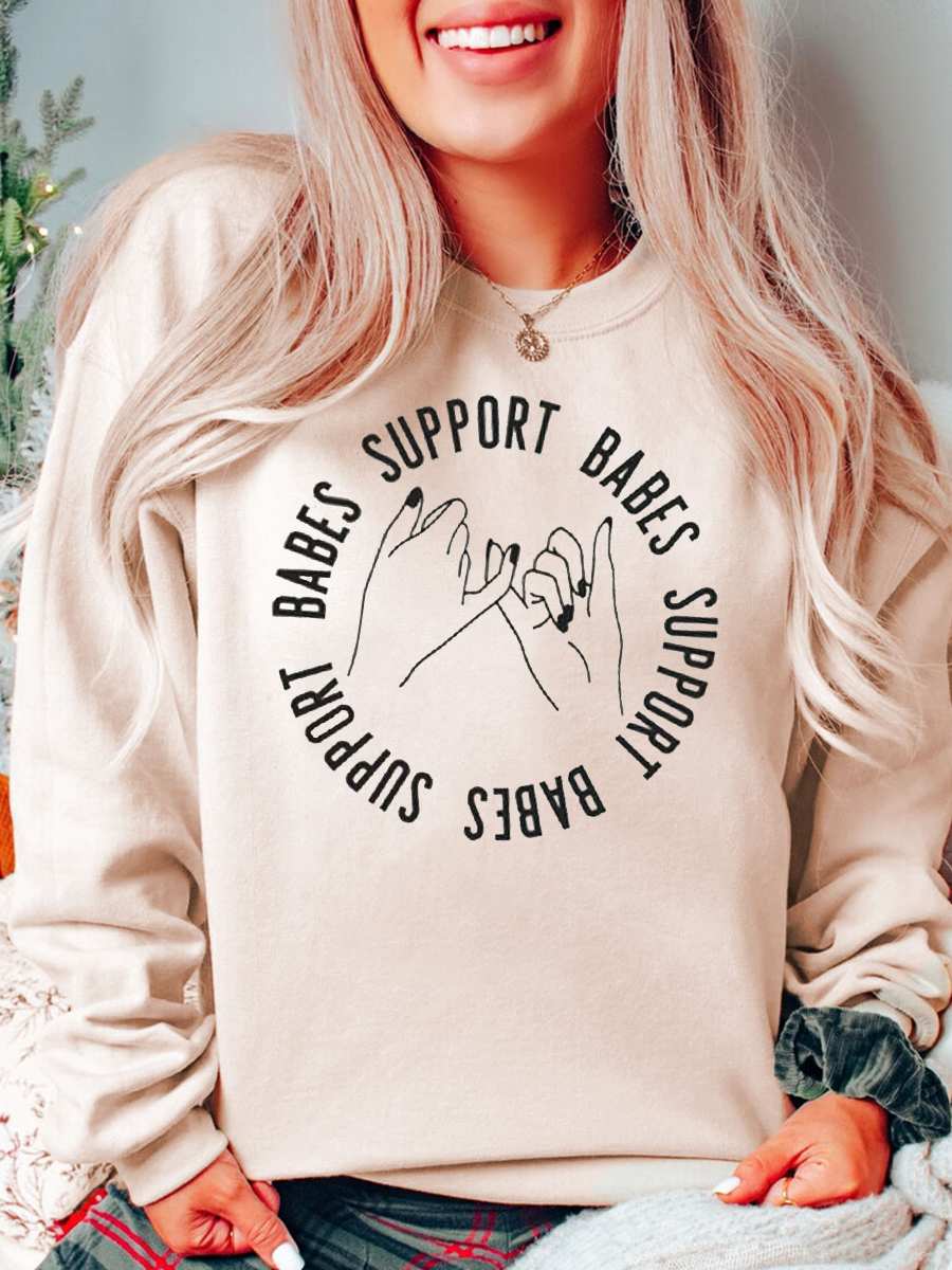 Babes Support Babes Crew Plus Size Sweatshirts