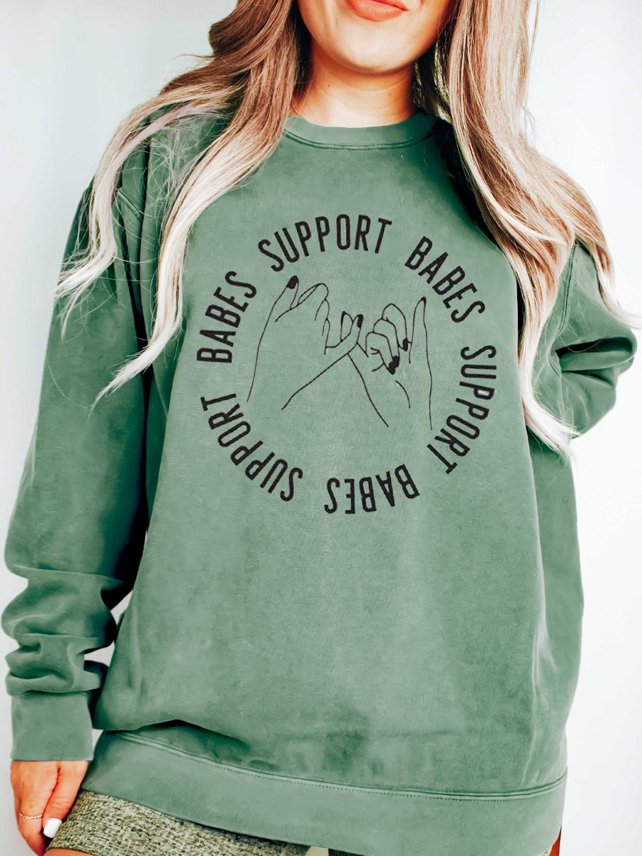 Babes Support Babes Crew Plus Size Sweatshirts