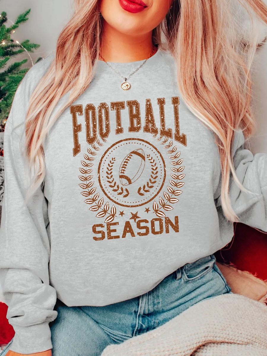 Football Season Distressed Plus Size Sweatshirt