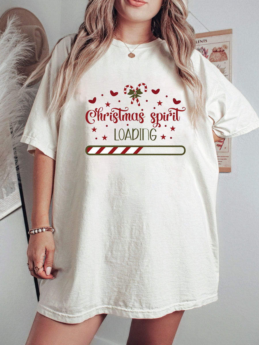Plus Size Christmas Spirit Loading Tee