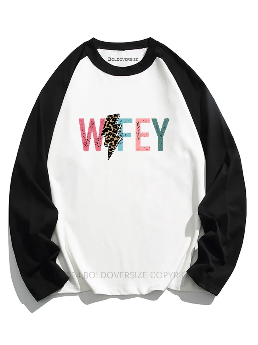 Vintage Wifey Raglan Long Sleeve T-Shirt