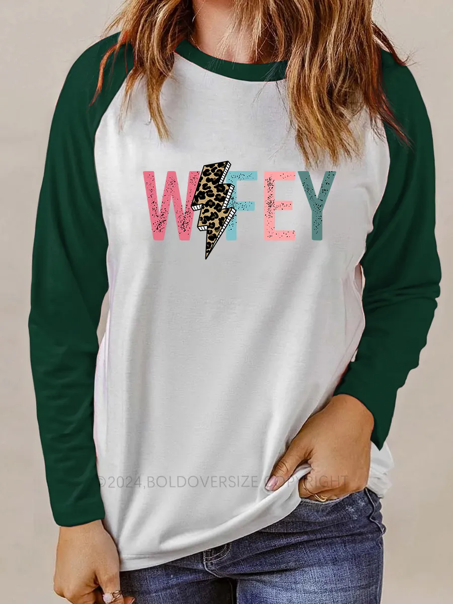 Vintage Wifey Raglan Long Sleeve T-Shirt