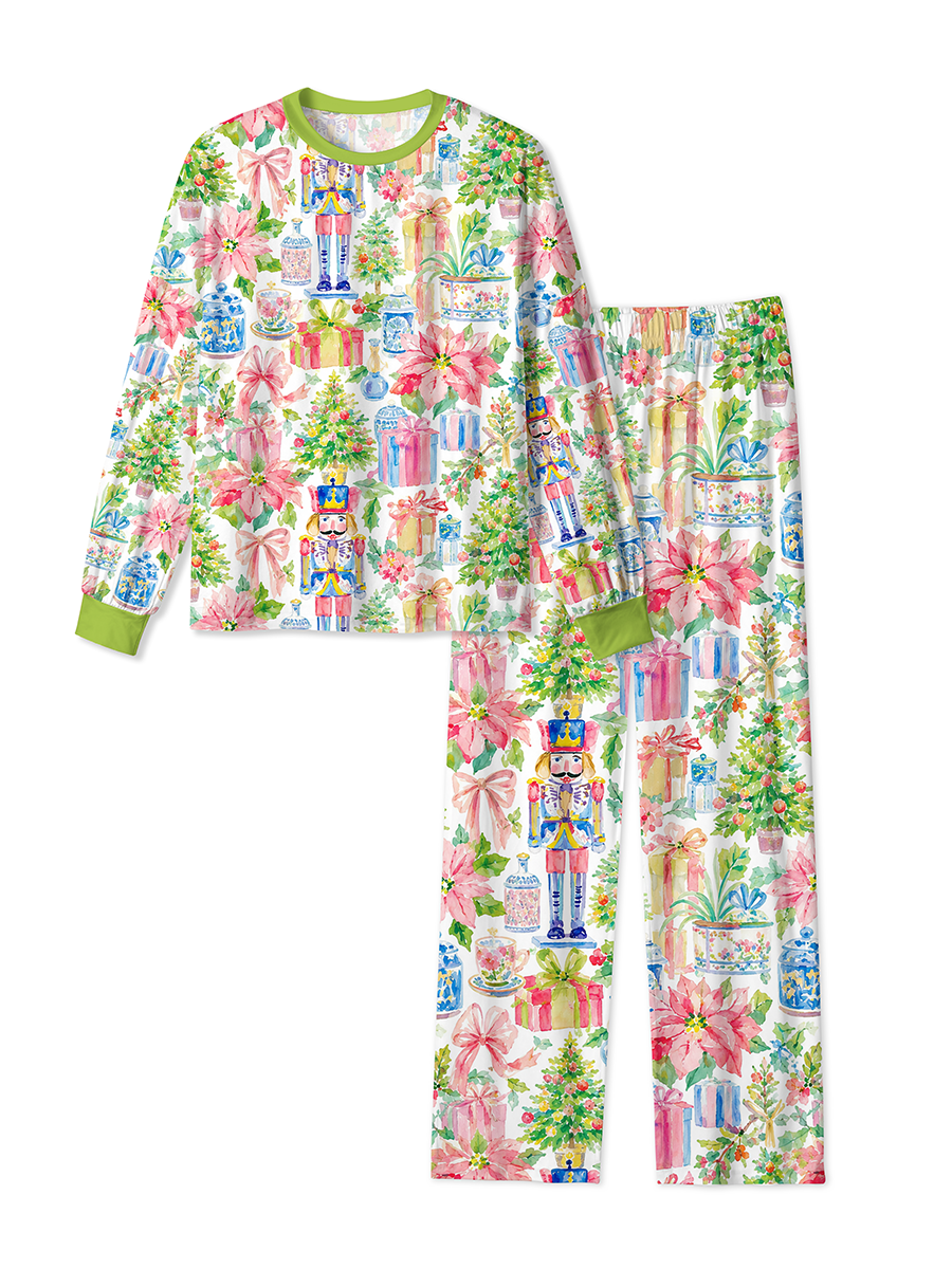 Vintage Watercolor Nutcracker Vintage Christmas Mixed Pajamas