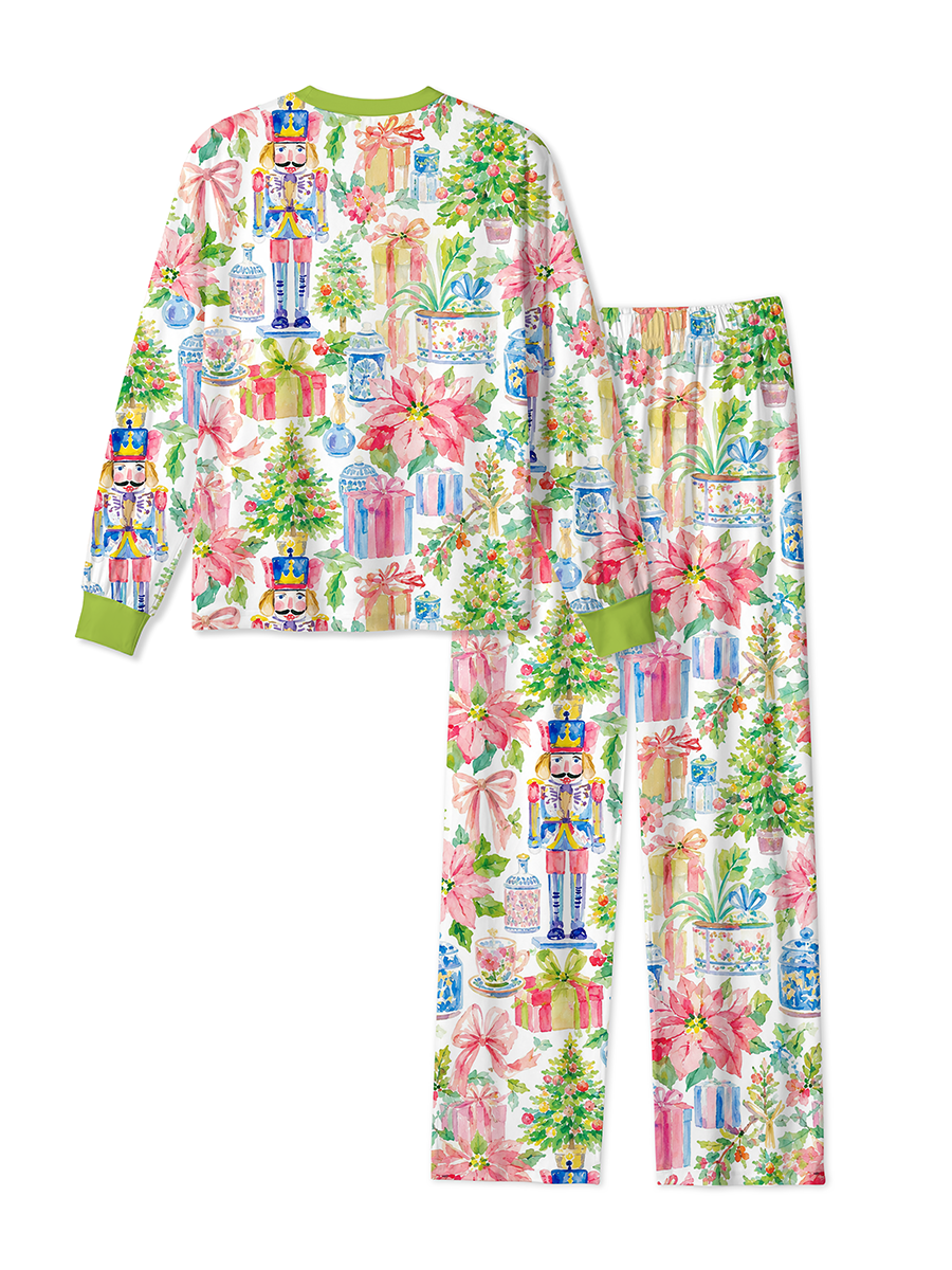Vintage Watercolor Nutcracker Vintage Christmas Mixed Pajamas