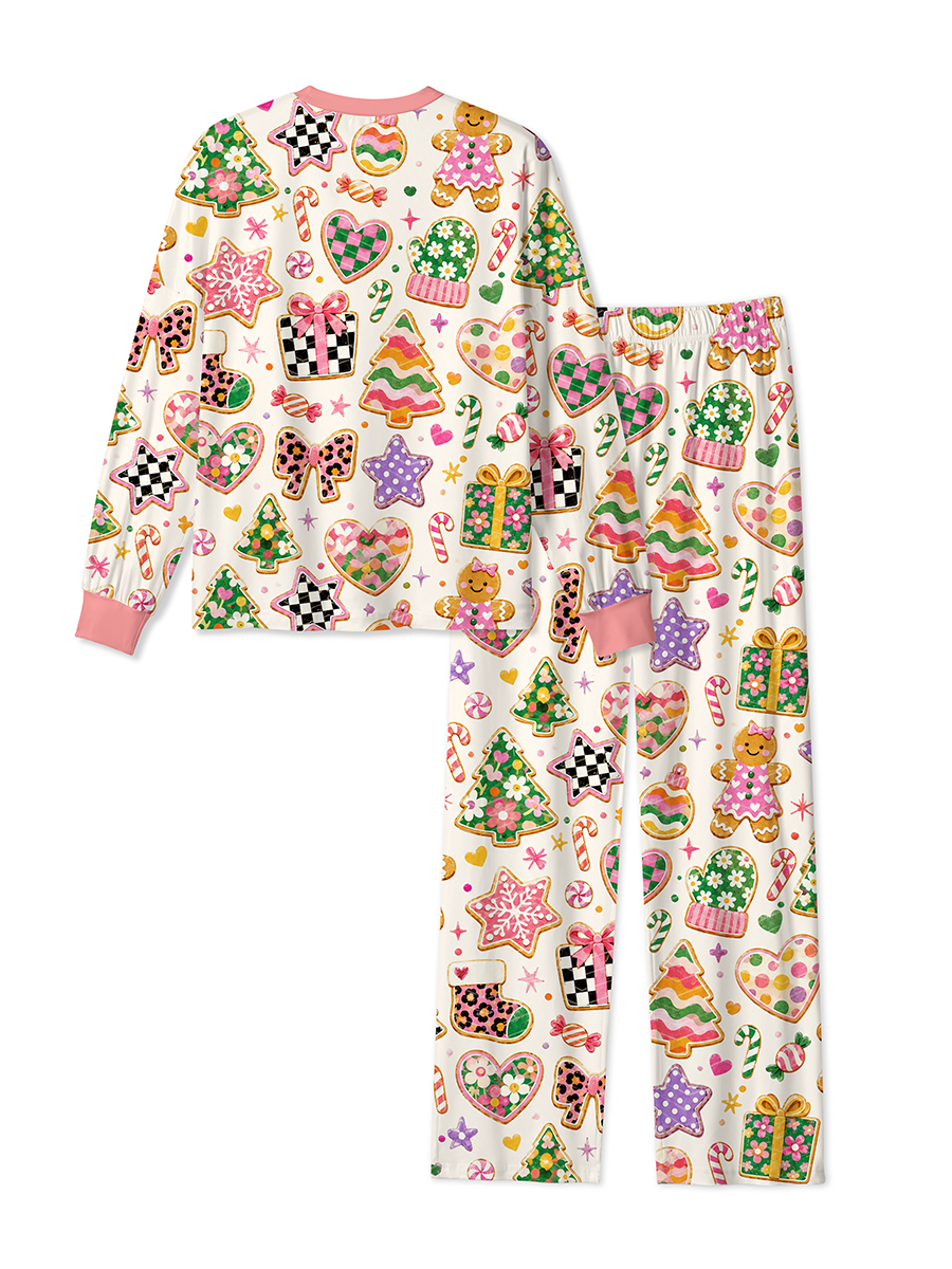Vintage Christmas Sugar Cookie Christmas Mixed Pajamas