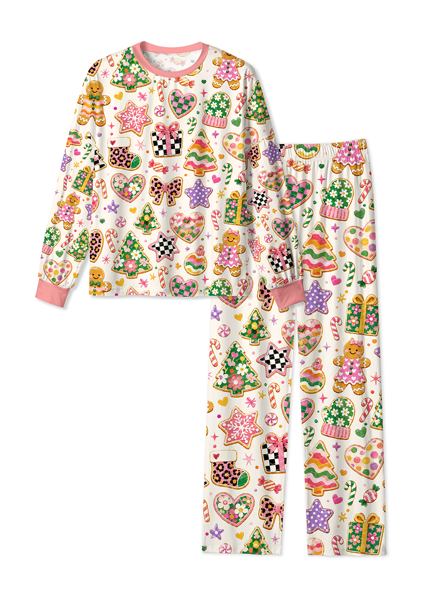 Vintage Christmas Sugar Cookie Christmas Mixed Pajamas