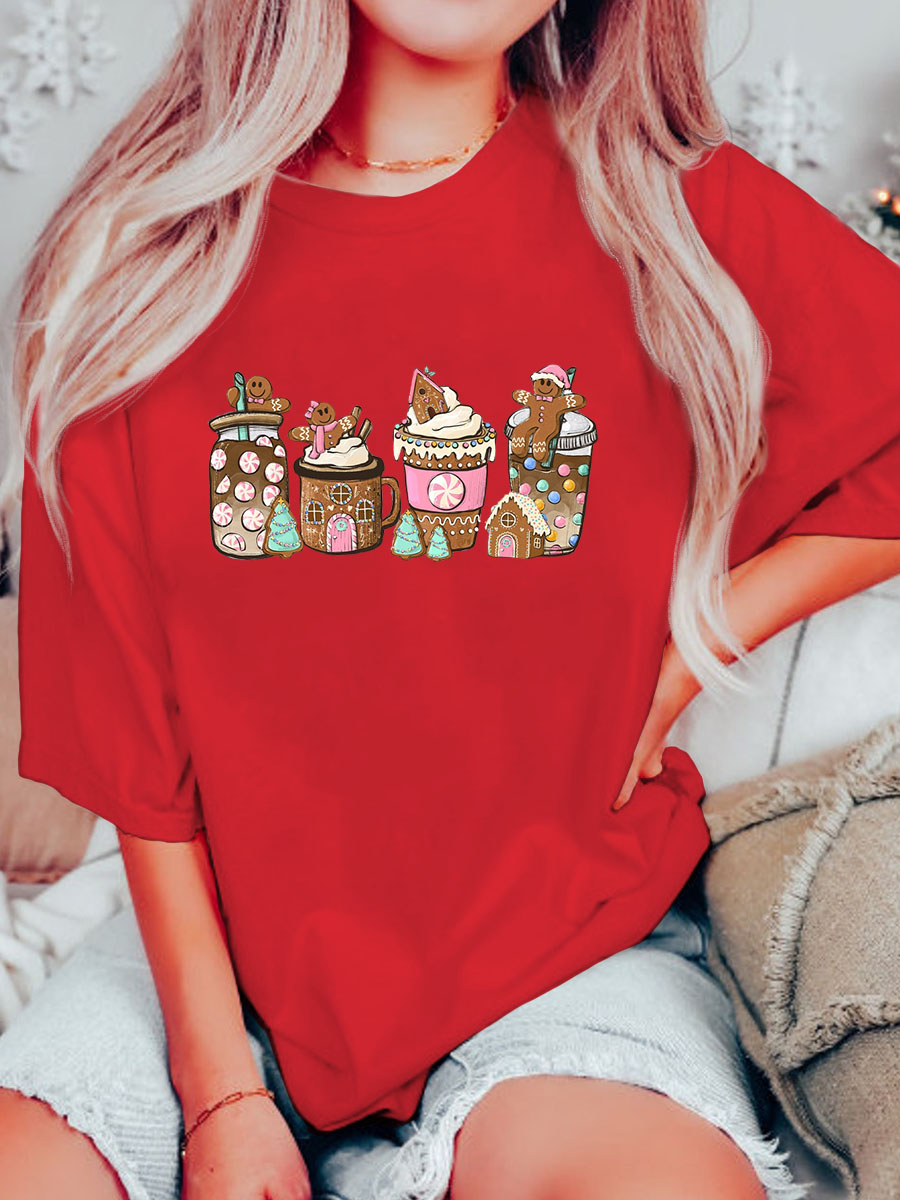 Plus Size Gingerbread Christmas Coffee Shirt