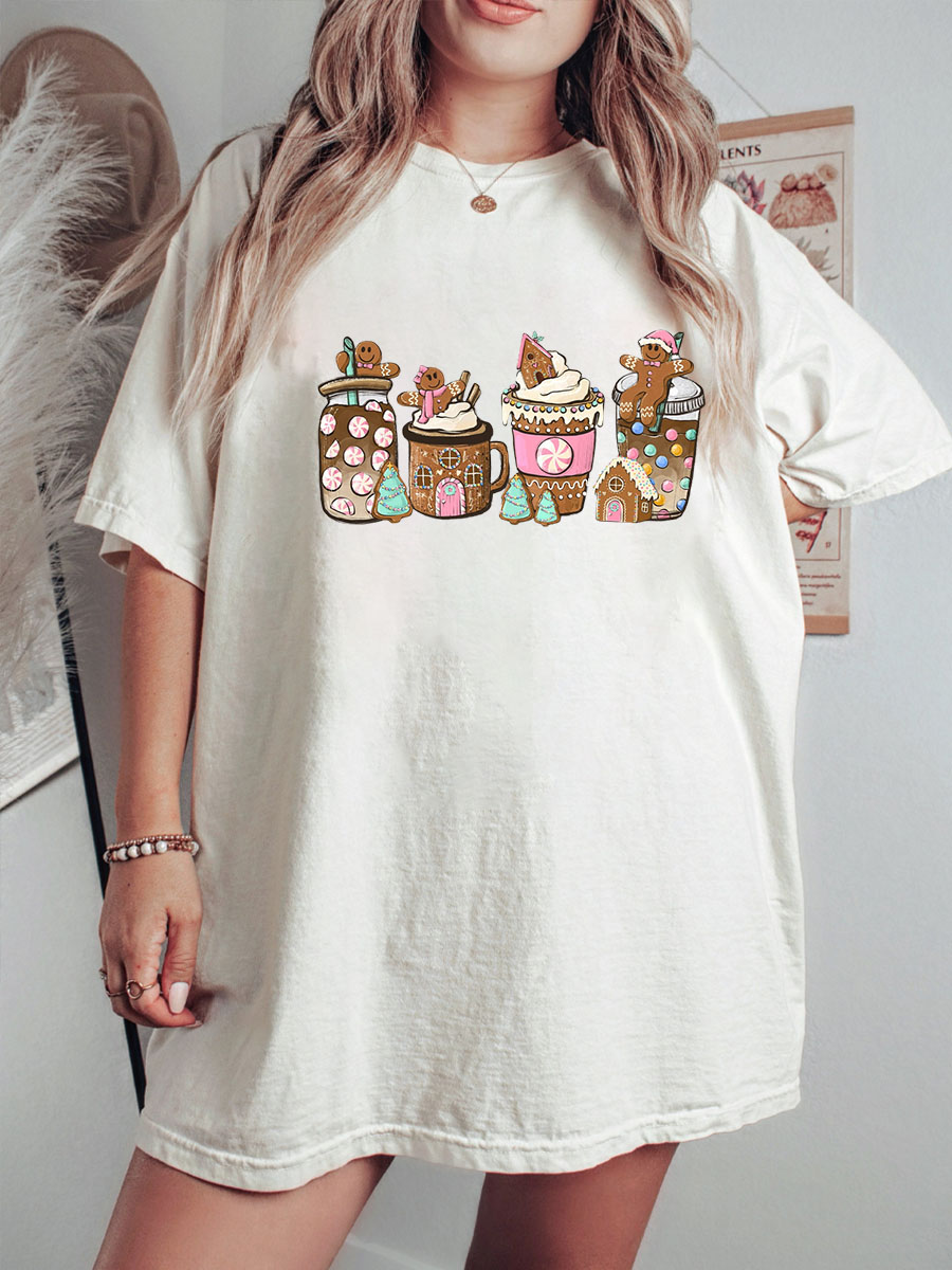 Plus Size Gingerbread Christmas Coffee Shirt