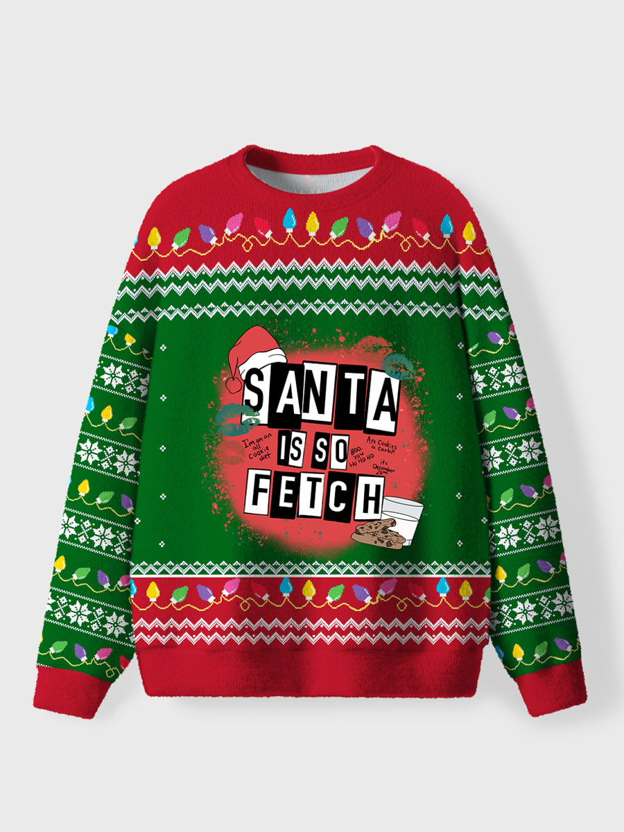 Vintage Santa Is So Fetch Christmas Ugly Sweater
