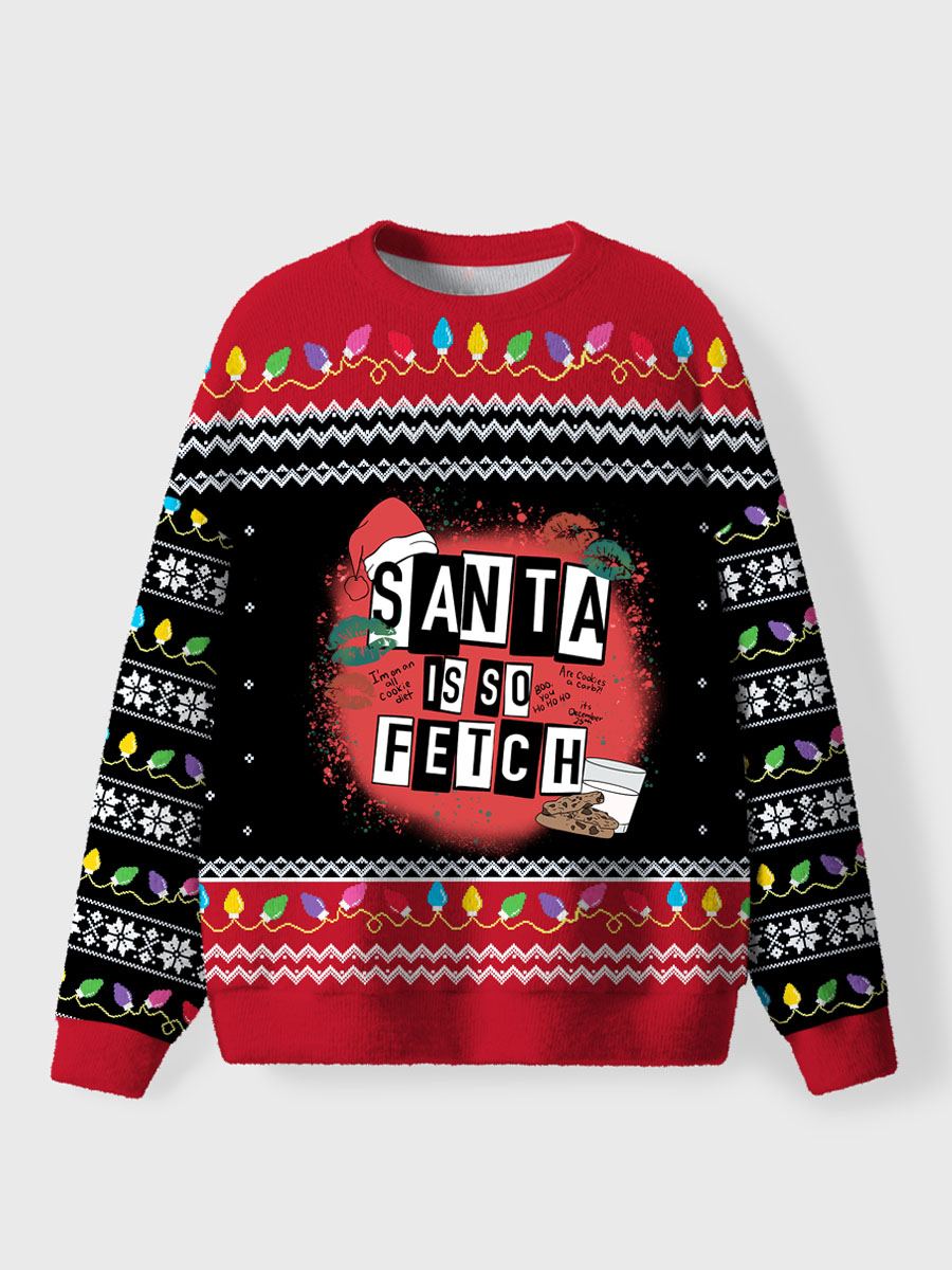 Vintage Santa Is So Fetch Christmas Ugly Sweater