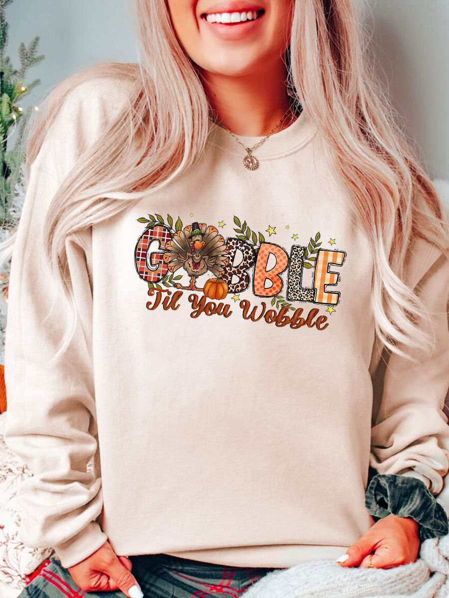 Gobble Till You Wobble Thanksgiving Sweatshirt