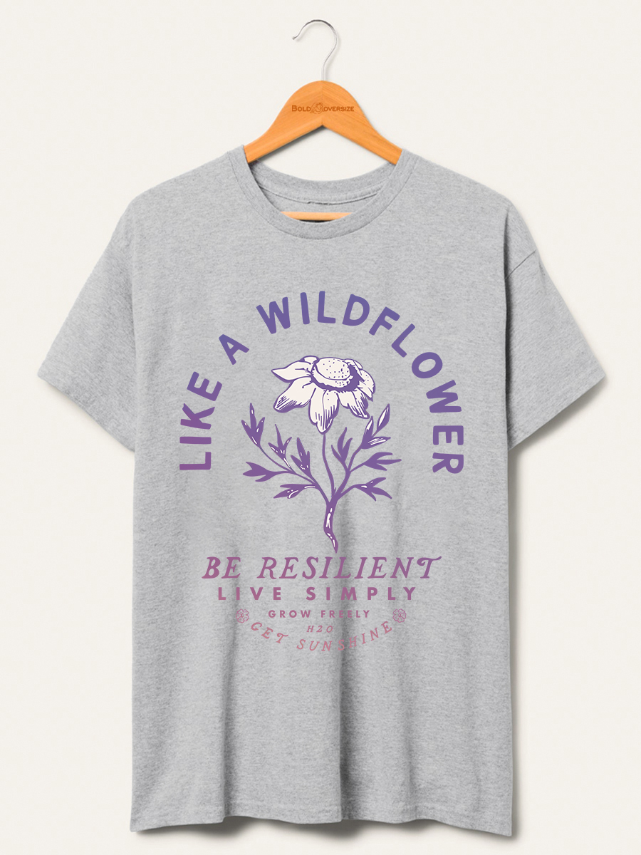 Like A Wildflower Vintage Plus Size T-Shirt