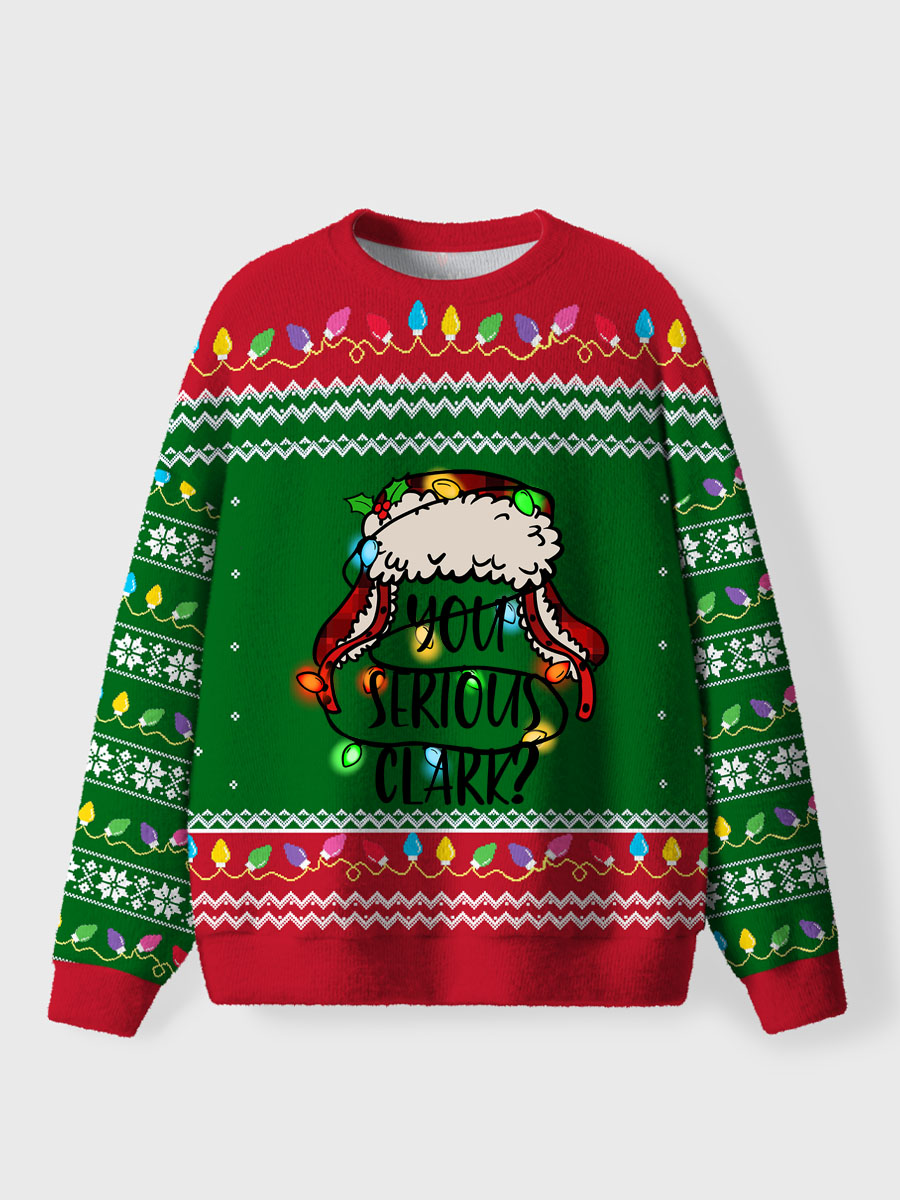 Vintage You Serious Clark Christmas Ugly Sweater