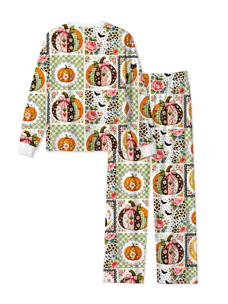 Vintage Quilt Patchwork Halloween Square Mixed Pajamas