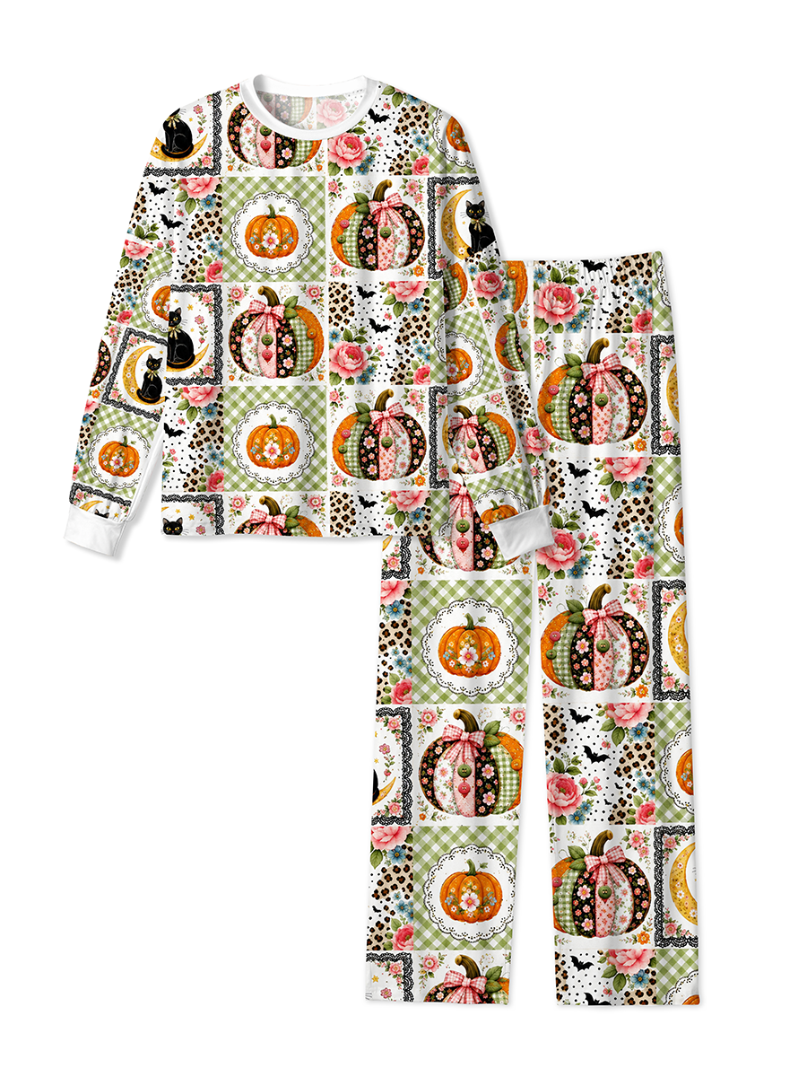 Vintage Quilt Patchwork Halloween Square Mixed Pajamas