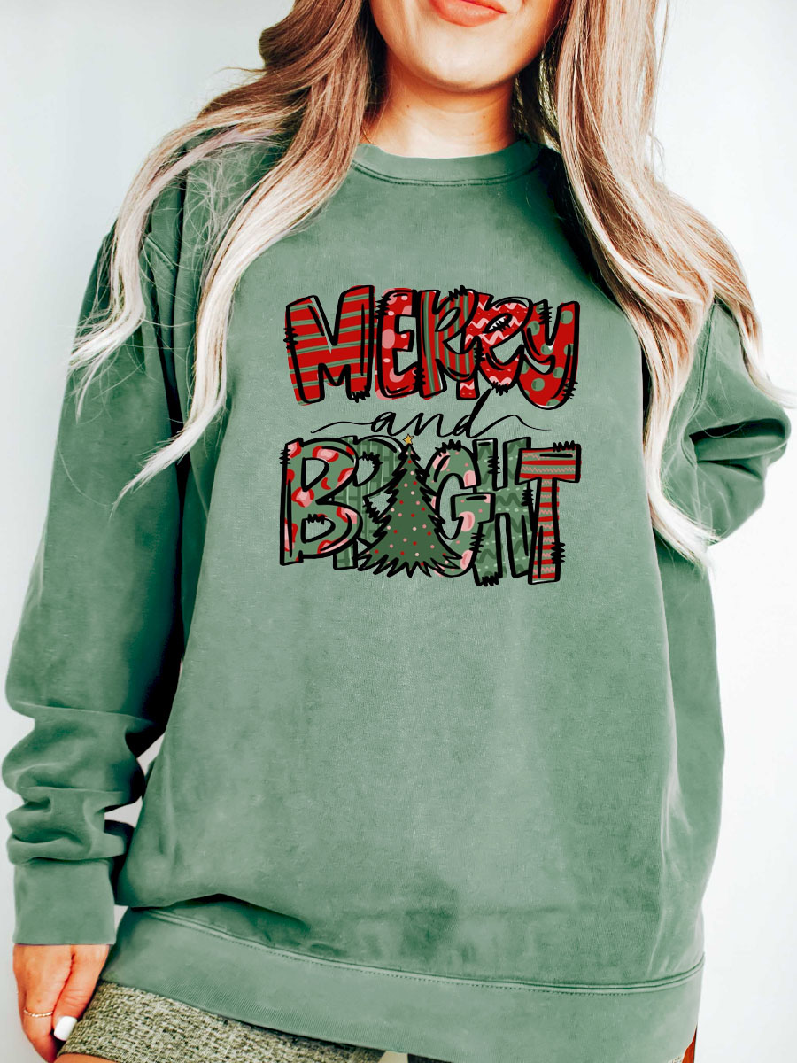 Plus Size Merry And Bright Sweatshirt