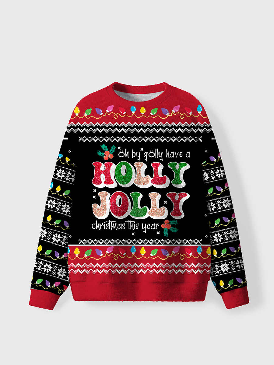 Vintage Holly Jolly Christmas Ugly Sweater