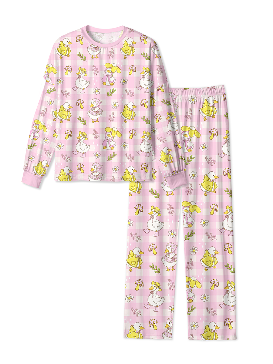 Vintage Cute Raincoat Duck Mixed Pajamas
