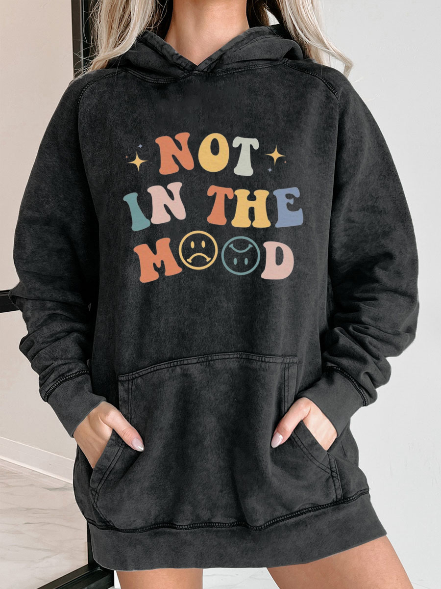 Plus Size Not In The Mood Washed Hoodie