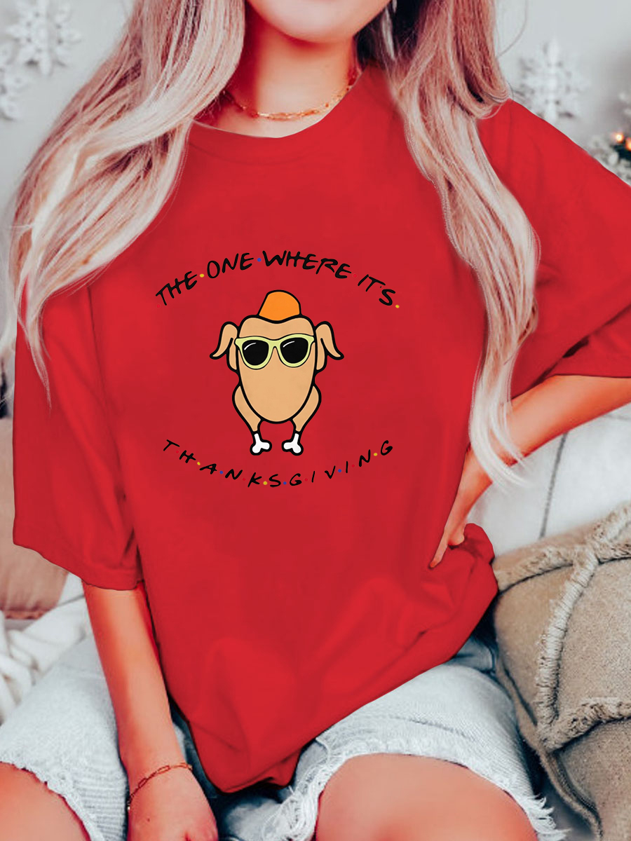 Plus Size The One Where It's Thanksgiving T-Shirt