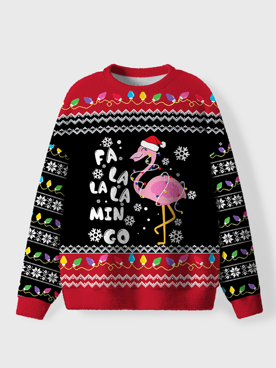 Vintage Pink Retro Christmas Ugly Sweater