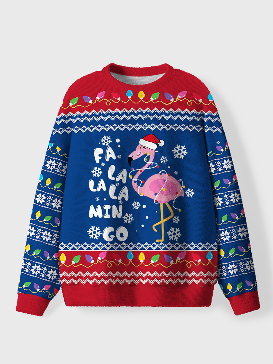 Vintage Pink Retro Christmas Ugly Sweater