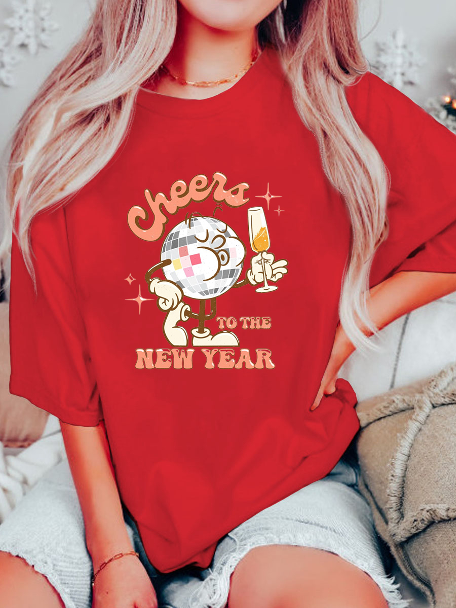 Plus Size Cheer To The New Year T-Shirt