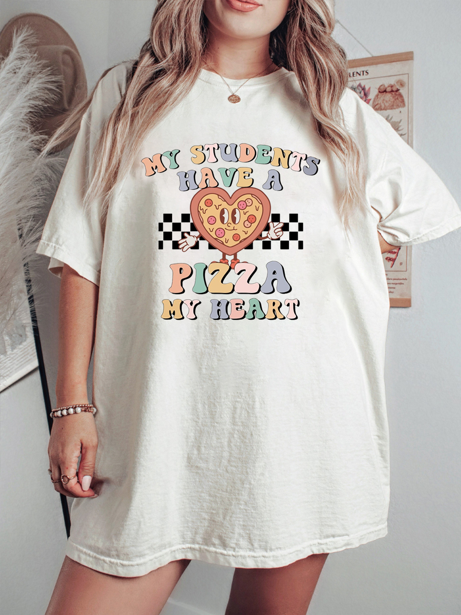 Plus Size Retro Pizza Valentine Shirt 