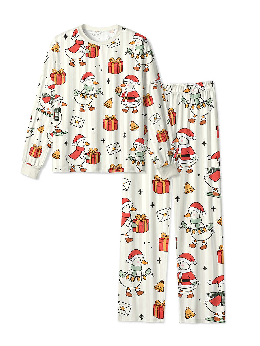 Vintage Christmas Duck Winter Mixed Pajamas