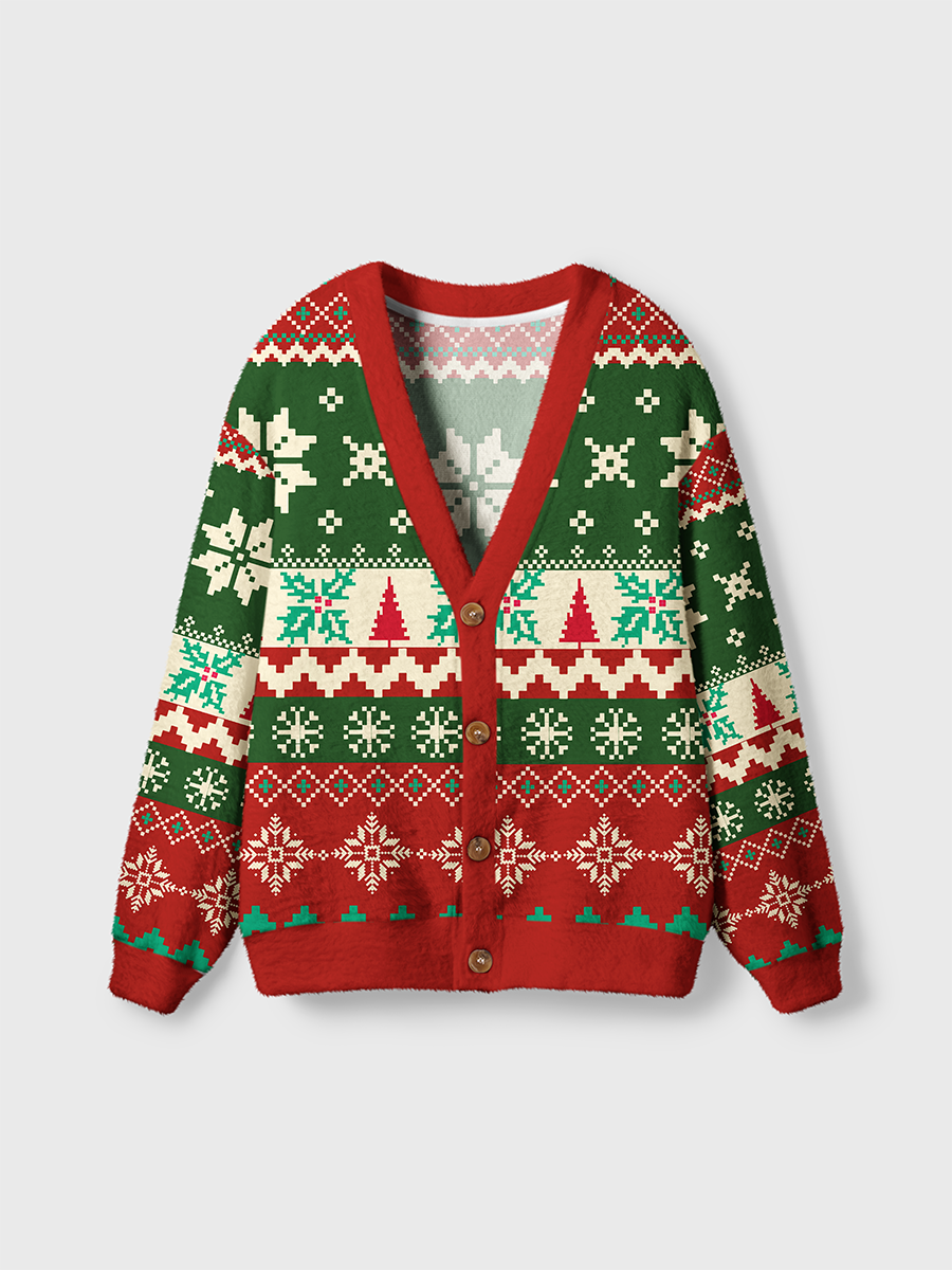 Vintage Merry Christmas Ugly Cardigan Sweaters
