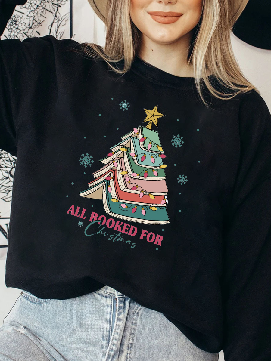 Christmas Book Tree Plus Size Sweatshirt