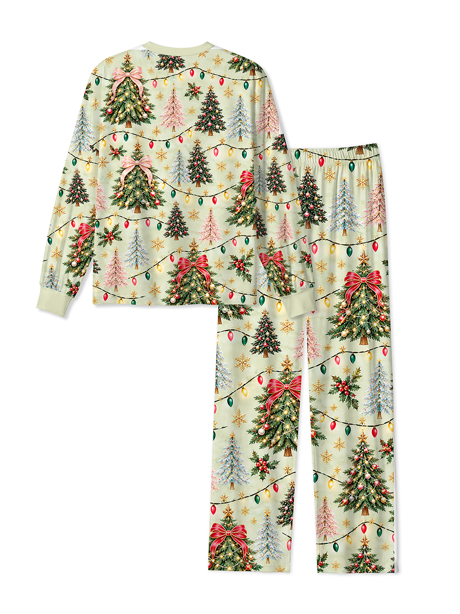 Vintage Christmas Tree Lights Pajamas