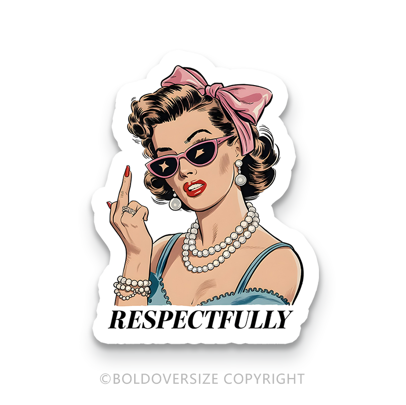12pcs Vintage Respectfully Sticker