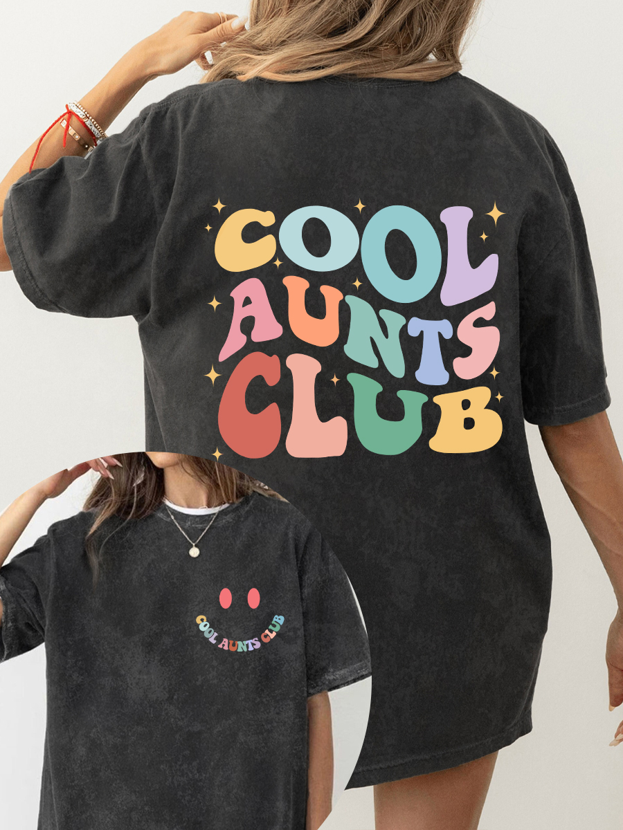 Vintage Cool Aunts Club Washed T-Shirt