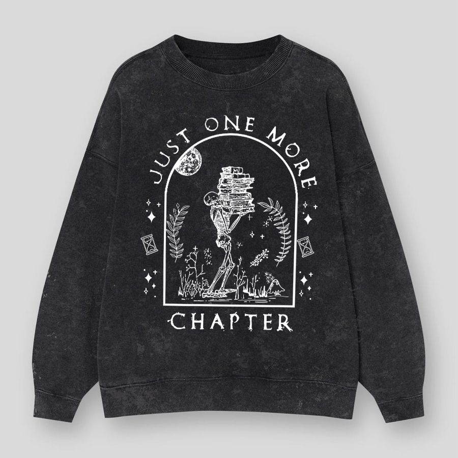 Vintage Just One More Chapter Novel Washed Sweatshirts