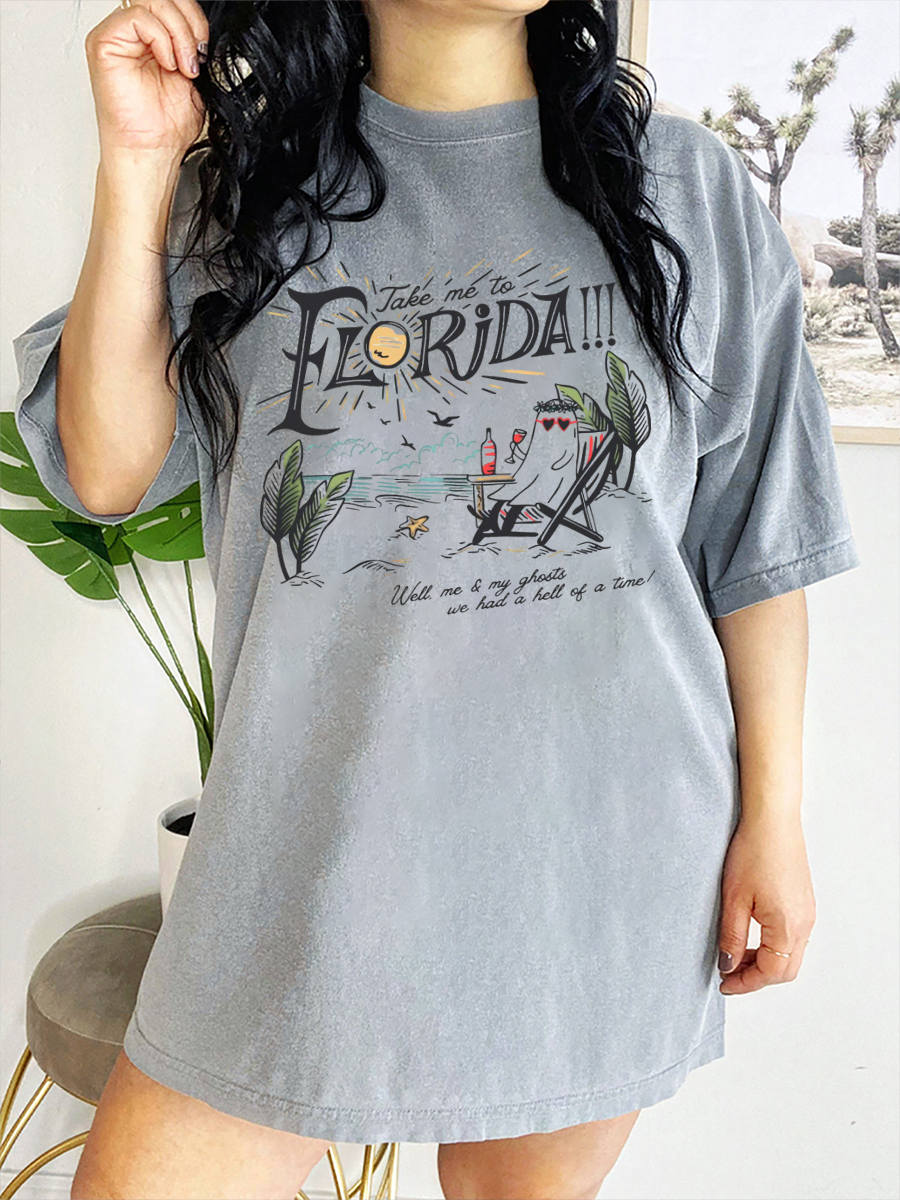 Vintage Take Me To The Florida Well Me And My Ghosts T-Shirt