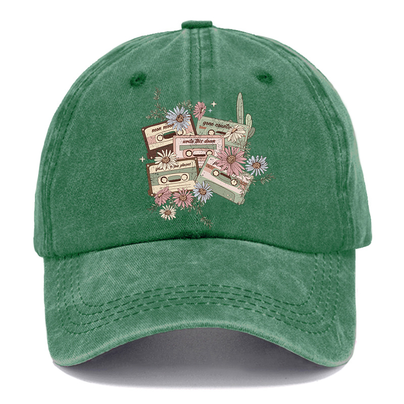 Vintage Cassette Tapes Washed Cap