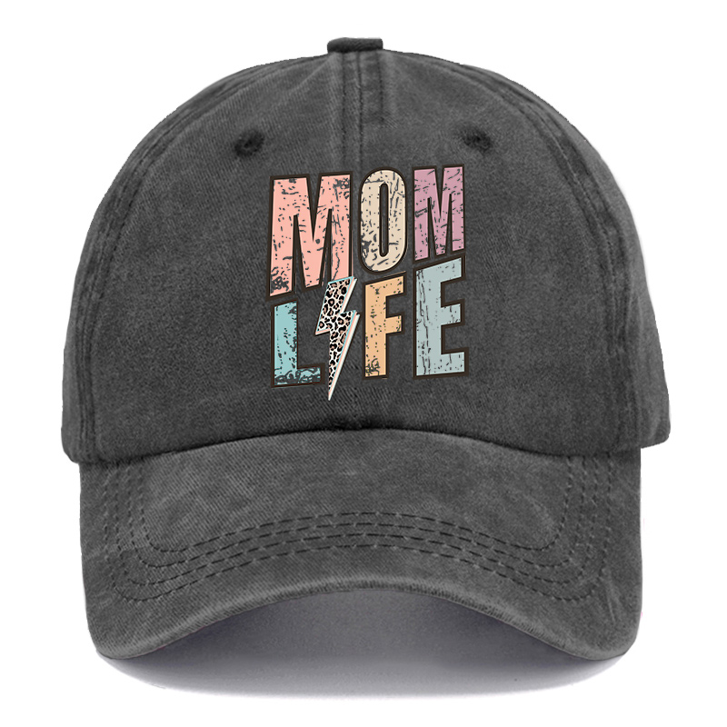 Vintage Mom Life Washed Cap