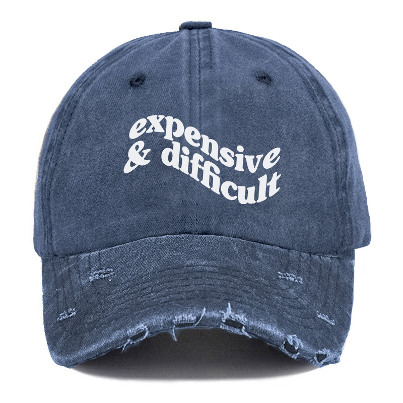 Vintage Expensive And Difficult Puff Ripped Washed Cap