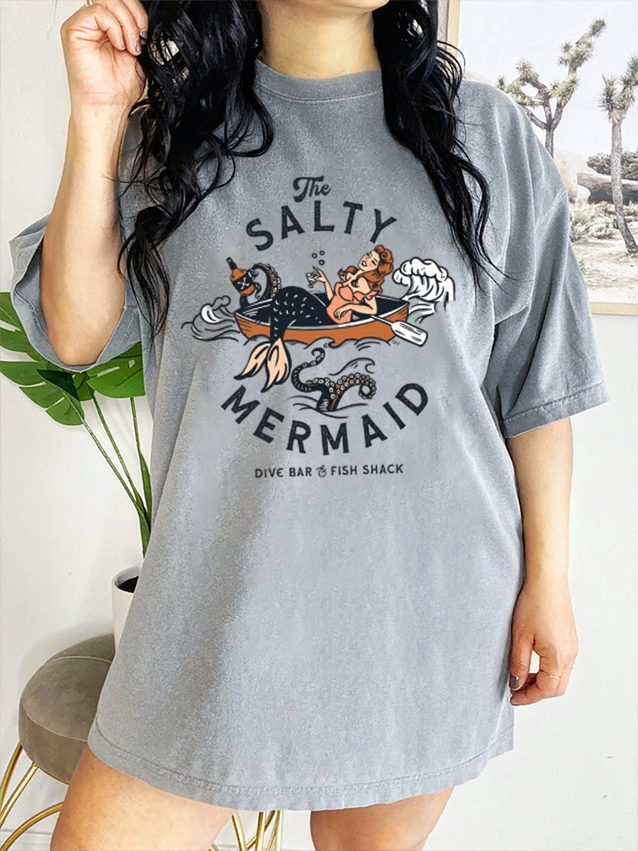 Vintage The Salty Mermaid Dive Bar T-Shirt