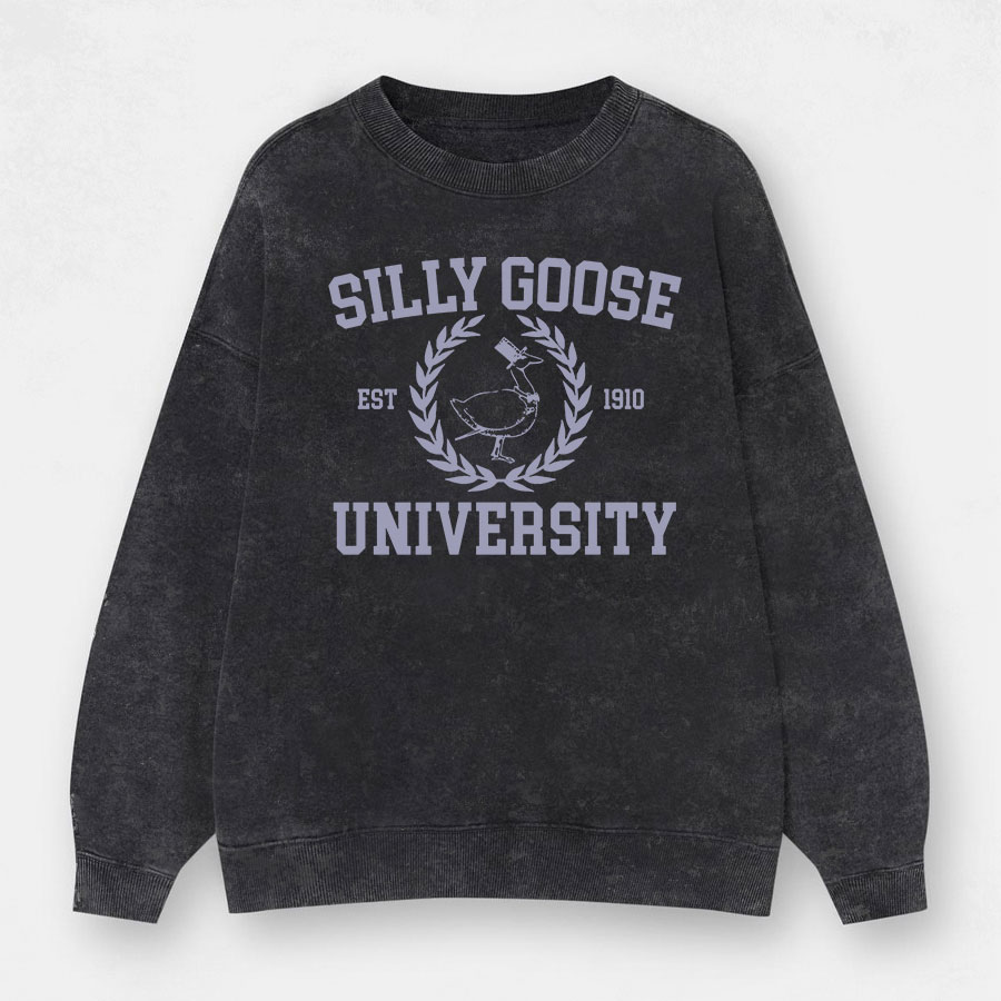 Vintage Silly Goose University Crewneck Washed Sweatshirt
