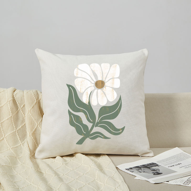 Vintage Boho Daisy Flower Cushion Pillow