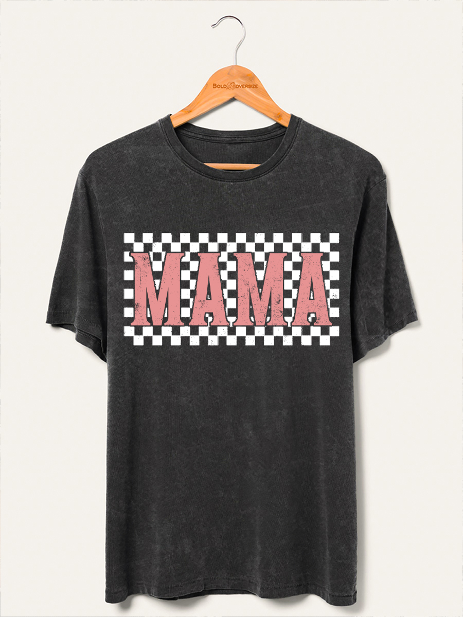 Vintage Retro Boho Mama Washed T-Shirt