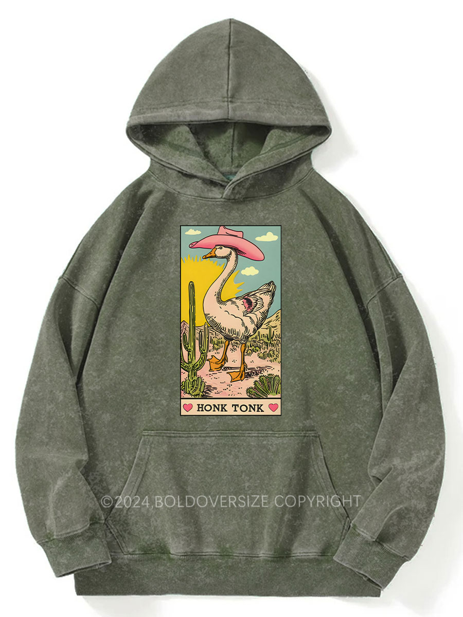 Vintage Honk Tonk Goose Washed Hoodie