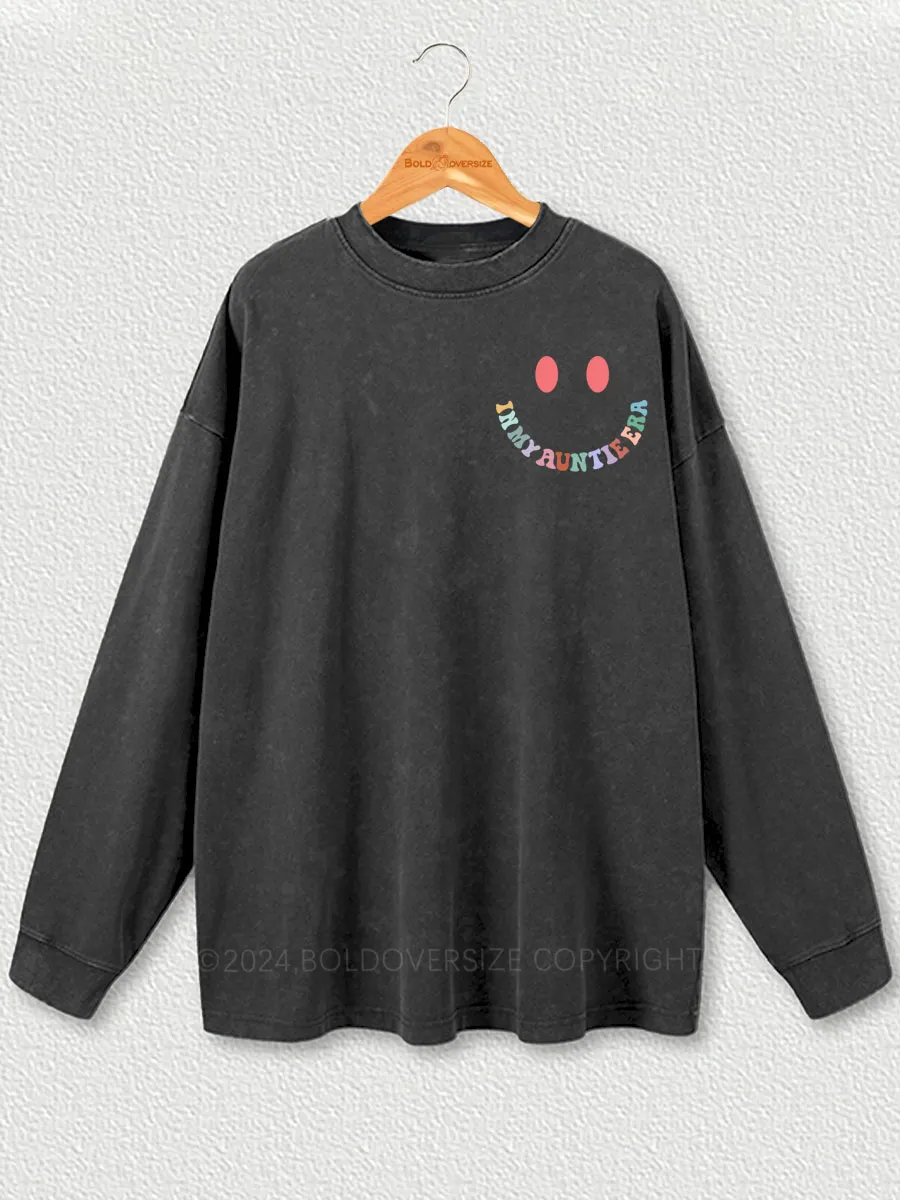 Vintage In My Auntie Era Washed Long Sleeve Shirt