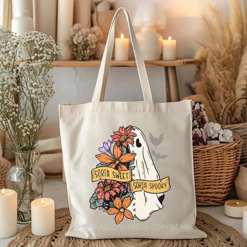 Vintage Sorta Spooky Ghost Tote Bag