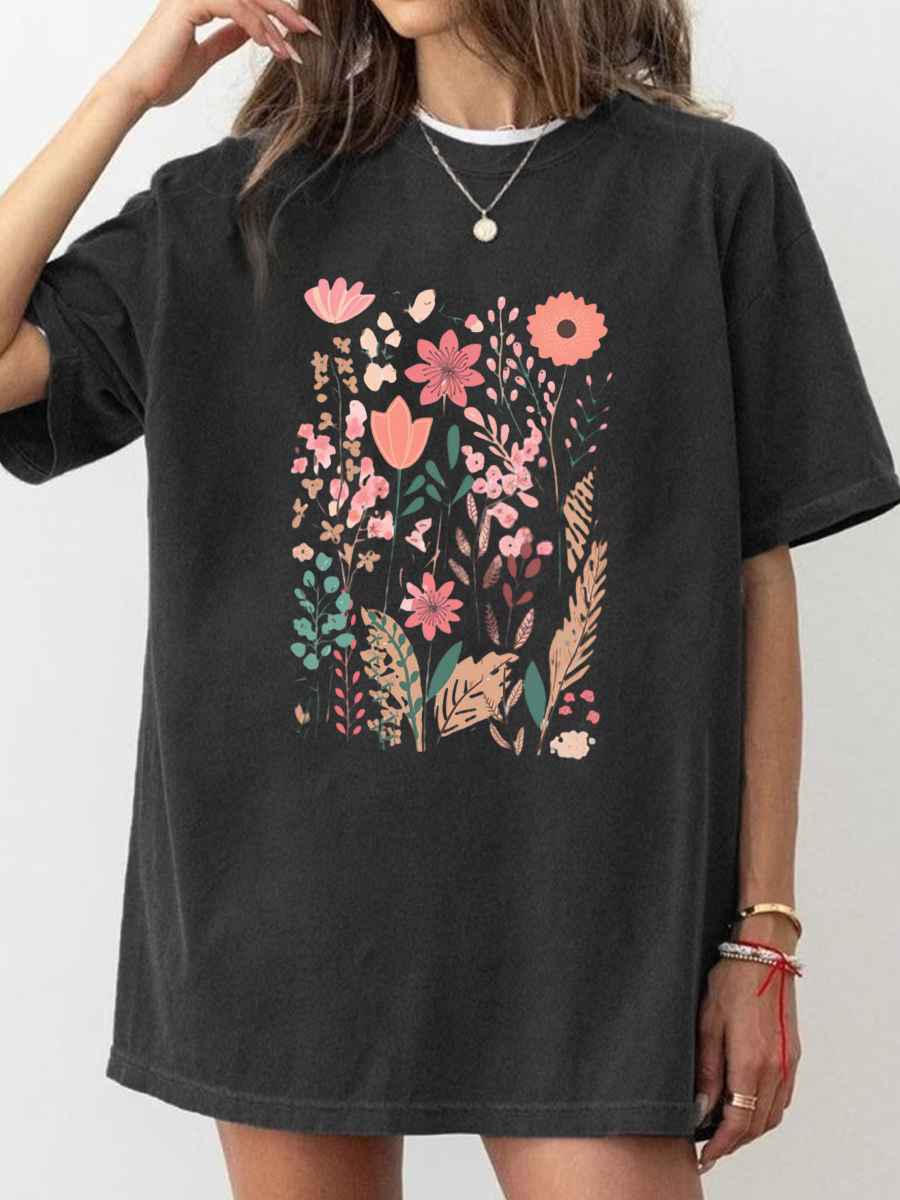 Vintage Flower Washed T-Shirt