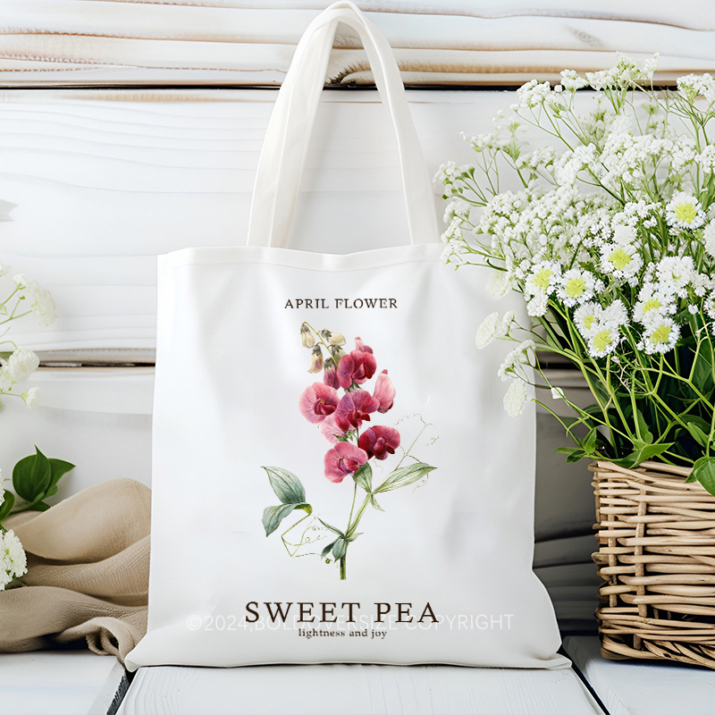 Vintage April Floral Tote Bag