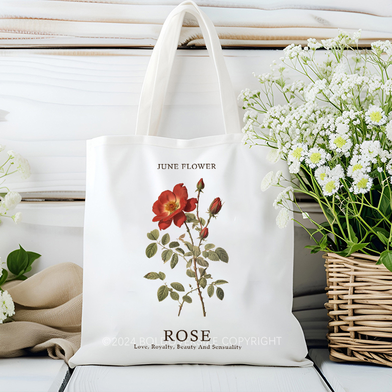 Vintage June Floral Tote Bag